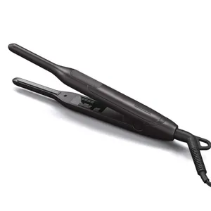 Small size 2 in 1 Slim 3/10 inch Thin Hair Straightener Mini Pencil Flat Iron for Short Pixie Cut Hair and Beard