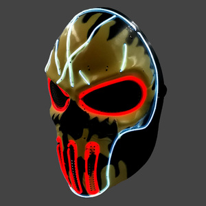 Mascherina da uomo leggera ET aliena marziana Goblin invasione, rosso e bianco - Product Image 5