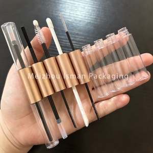 5ml + 5ml Vòng đôi bên kết thúc tăng vàng đen hồng son bóng ống 2 trong 1 rỗng Mascara Lông Mi Lipgloss Ống container 10ml - Product Image 3