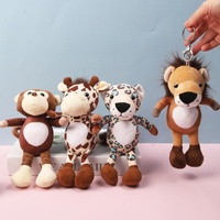 Peluche personnalisable par sublimation : Tigre, Lion, Girafe, Lapin aux grands yeux, motif forêt, impression par transfert thermique, cadeau