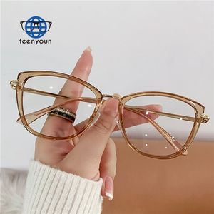 Teenyoun photochromique et antibleu <span class=keywords><strong>lunette</strong></span> bleu cadre concepteur lunettes optiques oeil de chat femmes lunettes <span class=keywords><strong>monture</strong></span> de lunettes concepteur - Product Image 5
