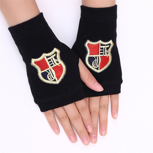 Guanti a mano lavorati a maglia in misto lana invernale personalizzati guanti da donna caldi senza dita con gioielli - Product Image 3