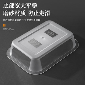 Acrylic Transparent Rectangular <b>Tray</b> For Restaurant Use With Lid Commercial Grade Unbreakable Dish Display Container - Product Image 5