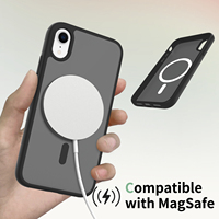 Coque de téléphone magnétique 2025 Silver Shield respectueuse de la peau pour iPhone XR avec sensation agréable au toucher