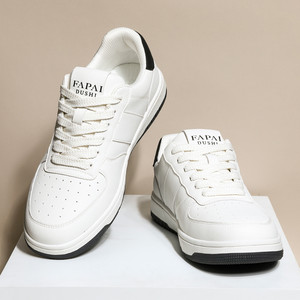 White <b>Sneakers</b> Unisex Casual Shoes Breathable Rubber Outsole Low Heel Daily Wear - Product Image 2