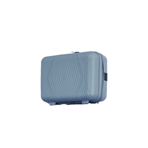 Trousse de Toilette Rigide Bleu Macaron Mignon, Résistante aux Rayures, Motif Géométrique, Petite Valise de Voyage, Logo Personnalisé, Vente en Gros - Product Image 3