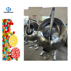 Machine de production automatique d'enrobage par pulvérisation de mélange de poudre de graines de sucre de praliné de haricot de chocolat de fruits secs - Product Image 6