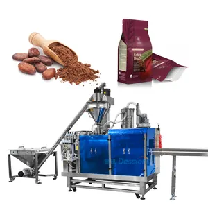 Automatic Doypack Bag Cocoa Powder Filling Packaging Machine Coffee Powder Stand Up Zipper Bag Packing Machine