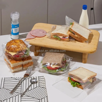 Sac à sandwich alimentaire en plastique transparent jetable personnalisé à rabat