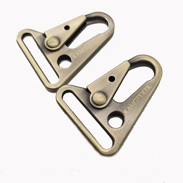 Zinc Alloy Eagle Mouth Shaped Mini Double Sided S Carabiner Clips Dual Spring Wire Gate Snap Hooks Keychain Buckle