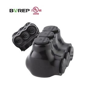 Bloque <span class=keywords><strong>de</strong></span> Terminales Eléctricos Aislados Barep <span class=keywords><strong>de</strong></span> 2 a 6 AWG, 3 <span class=keywords><strong>Puertos</strong></span>, <span class=keywords><strong>Conectores</strong></span> <span class=keywords><strong>de</strong></span> Cable Rápidos para Caja <span class=keywords><strong>de</strong></span> Control - Product Image 1