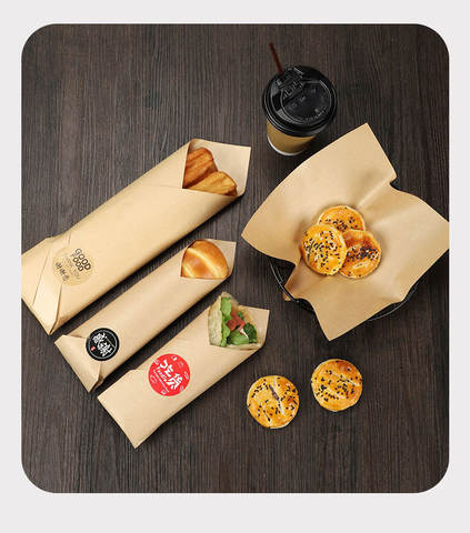 Bread Snack Print Offset Digital Printing OEM Pack Baking Paper Coated Uncoated Food Wrapping Paper