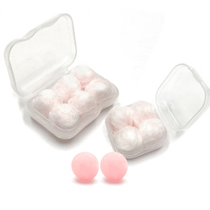 Bouchons <span class=keywords><strong>d</strong></span>'oreilles jetables écologiques en coton ciré pour la natation et le sommeil, protection auditive CE - Product Image 3