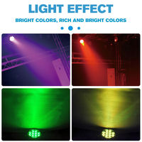 Projecteurs LED d'extérieur IP65 RGBWA UV pour scène DJ, 9x12W 6-en-1, avec éclairage sans fil intégré pour parcs à thème, discothèques, mariages et fêtes