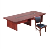 Prix bon marché 2.8M 3.2M grand bureau de réunion mobilier de bureau Table en bois massif Table de négociation