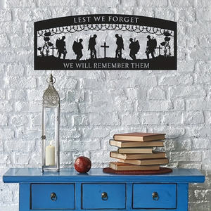 1 pièce de sculpture murale en métal « Ne me quitte pas », sculpture commémorative en fer, décoration pour la maison et le jardin, cadeau unique pour amis, style artistique - Product Image 3