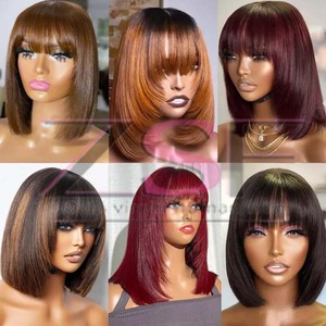 <span class=keywords><strong>Parrucche</strong></span> Bob Corte Afro Kinky Ricci ad Alta Densità in <span class=keywords><strong>Capelli</strong></span> Umani Vergini Indiani Grezzi, <span class=keywords><strong>Parrucche</strong></span> Senza Colla per Donne Nere - Product Image 6