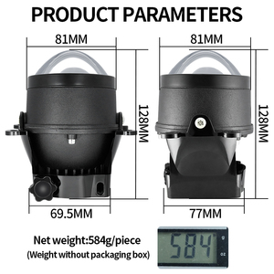 Đèn sương mù 3 inch, projector Bi-LED, thấu kính trắng, 72W, tầm xa, đèn pha LED sáng, đèn sương mù ô tô có thấu kính - Product Image 6