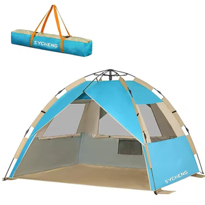 Tienda de campaña automática de apertura rápida directa del fabricante, tela recubierta de plata, tienda de playa impermeable, estructura de un dormitorio - Product Image 1