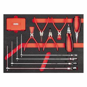 Kit d'outils à main Usag 519 M 276C Outils en acier avec étui 37x23x7.5cm - Product Image 1