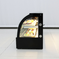 Vitrine Réfrigérée de Luxe pour Sushi, Forme Arc, avec Refroidissement par Air, Verre Trempé, Éclairage LED, pour Bar et Buffet, Numérique