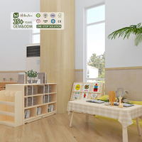Ensemble de meubles d'école et de maternelle modernes Hikeylove, table et chaise en bois pour enfants, armoire de rangement pour garderie et école maternelle