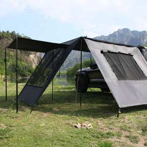 Tente de camping extérieure prête à l'emploi, double couche, quatre saisons, imperméable, en tissu Oxford, résistante au vent et au soleil, avec <span class=keywords><strong>extension</strong></span> latérale - Product Image 1