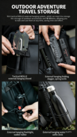 Sac à dos tactique imperméable pour l'extérieur, sac pour ordinateur portable durable avec port de charge USB, sac de randonnée et de voyage pour hommes