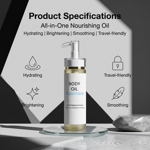 Aceite Hidratante Corporal con Ácido Hialurónico y Aroma Fresco, Ligero, No Grasoso, para el Cuidado Iluminador de Todo el Cuerpo, para Uso en <span class=keywords><strong>Spa</strong></span> en Casa - Product Image 4