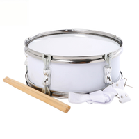 Tambour à main blanc de 13 pouces en acier pour fanfare d'enfants, tambour de défilé pour corps de tambours, directement de l'usine