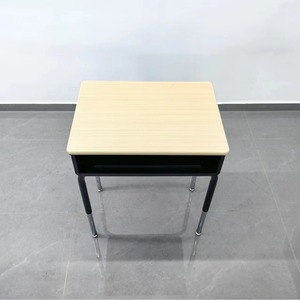 โต๊ะนักเรียนเดี่ยว 400x600x750 มม. ท็อปพลาสติก โครงเหล็ก ทนทาน ใช้ในโรงเรียน - Product Image 2