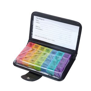 Estuche de Piel Sintética para Pastillas Mensuales, Organizador de Viaje con 28 Compartimentos, Estuche de Plástico para Pastillas - Product Image 2