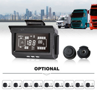 Nouveau capteur TPMS universel pour camion, système de surveillance de la pression des pneus numérique automatique avec écran LCD, capteur externe 433,92 MHz 12-24 V