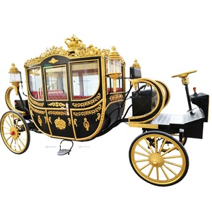 Carruaje de Boda de Lujo, Carroza Real Eléctrica, Nuevo Estilo, Remolque de Carruaje de Boda Tirado por Caballos en Venta - Product Image 1