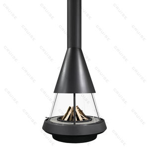 Chimenea Circular de Leña con Frente de Vidrio, Diseño Nuevo, Extra Grande, de Ventilación Directa y Funcionamiento a Gas para Calefacción de Villas - Product Image 6