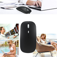 Accessoires informatiques OEM de haute qualité, souris sans fil rechargeable 2,4 g mince