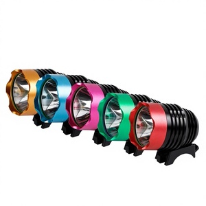 T6 LED 헤드램프 IP65 방수 충전식 알루미늄 합금 전면 자전거 라이트 야간 라이딩 산악 자전거용 장시간 사용 가능 - Product Image 1