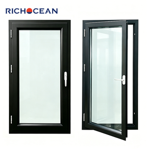Fenêtre à battant RICHOCEAN de style français en alliage d'aluminium sur mesure 3x4, isolation thermique, <span class=keywords><strong>double</strong></span> vitrage Low-e - Product Image 1