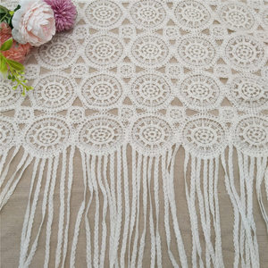 Tassel Embroidered Geometric Water Soluble 100% Polyester Lace Fabric for Garment <b>Accessories</b> Bags <b>Textile</b> - Product Image 2