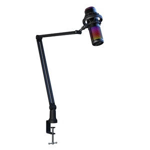 MK-02P Dual <b>Condenser</b> USB <b>Microphone</b> 192KHz/24Bit Cardioid/Omni Modes Noise Suppressor RGB Light for Podcast/Streaming/Recording - Product Image 5