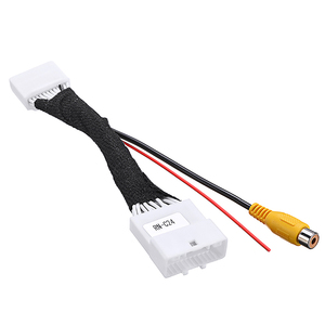 Pour Renault <span class=keywords><strong>Dacia</strong></span> <span class=keywords><strong>Sandero</strong></span> 24 broches, commutateur d'entrée vidéo d'origine, câble adaptateur RCA pour caméra de recul - Product Image 1