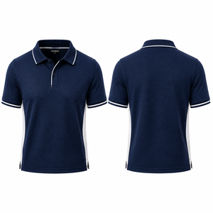 Chemises polo pour homme en gros, col jacquard personnalisé, fabrication OEM ODM, fournisseur et fabricant en gros - Product Image 2
