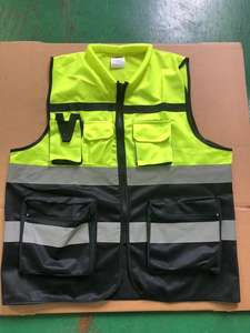 Chaqueta de seguridad a prueba de viento, chaquetas de seguridad, chaleco de herramientas, chalecos de seguridad reflectantes, múltiples bolsillos para construcción, chaleco Hivi - Product Image 3