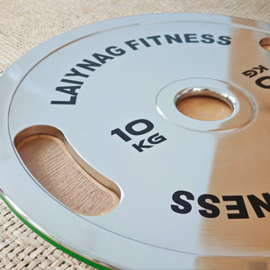 Tùy chỉnh thép tốt mạ điện Chrome bền <span class=keywords><strong>Barbell</strong></span> thiết bị tập thể dục với tay Grip trọng lượng tấm Unisex - Product Image 1