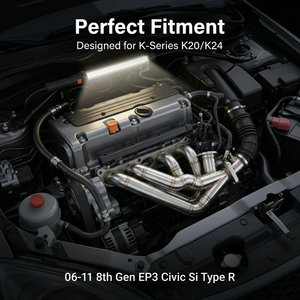 Collecteur d'échappement en acier inoxydable SC-HDA-01T pour <span class=keywords><strong>Honda</strong></span> K-Series <span class=keywords><strong>K20</strong></span>/K24 06-11 Civic Si <span class=keywords><strong>Type</strong></span> <span class=keywords><strong>R</strong></span> 8e génération EP3 - Épaisseur 1,5 mm, finition miroir - Product Image 6