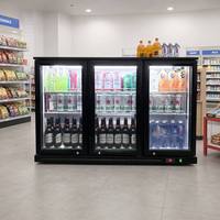 Réfrigérateur commercial en acier inoxydable pour la présentation de bières et réfrigérateur de bar arrière