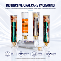 Tube de dentifrice neutre sans logo en aluminium-plastique avec bouchon à vis, impression UV, emballage personnalisé