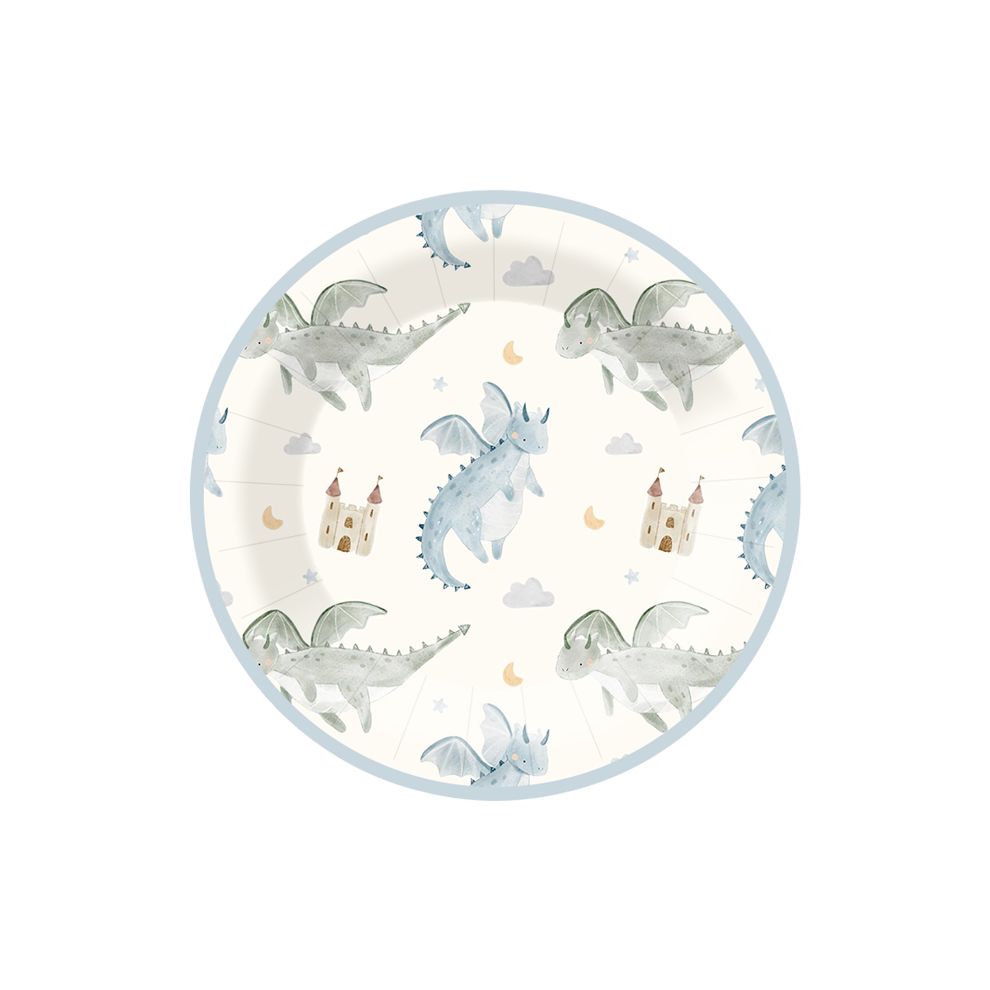 Plato de papel de 7 pulgadas * 8 unidades