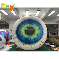 Œil de robot Fuyi, œil gonflable, éclairage LED, œil gonflable décoratif
