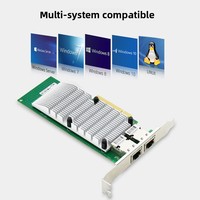 Tarjeta de Red Interna Industrial EFT-123 Intel X550 10Gbps PCI Express 3.0 X8 para Servidor, Adaptador de Almacenamiento